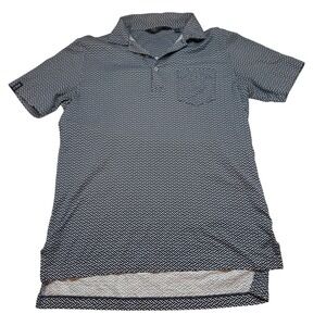 Polo Golf by Ralph Lauren Dark Blue/Black and White Patterned Polo Shirt